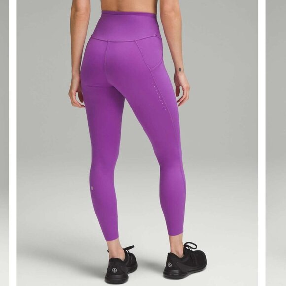 Lululemon Fast and Free High-Rise Tight 25” Pockets Purple Women's leggings 0 - Picture 1 of 10